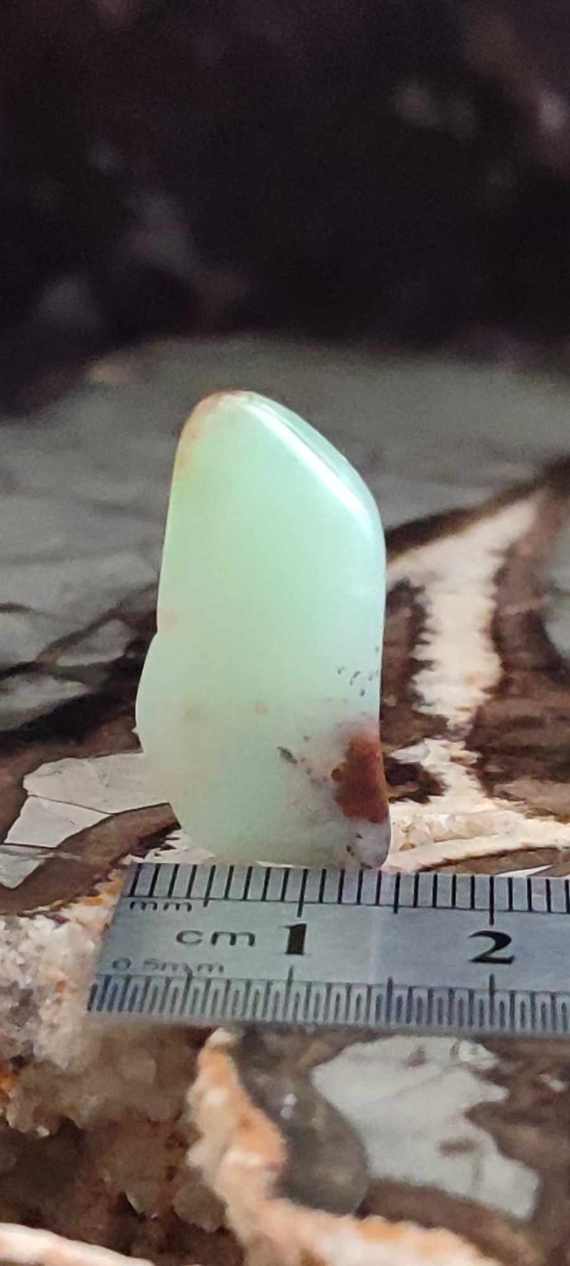 Load image into Gallery viewer, Chrysoprase du Kazakhstan pierre roulée Grade A++++
