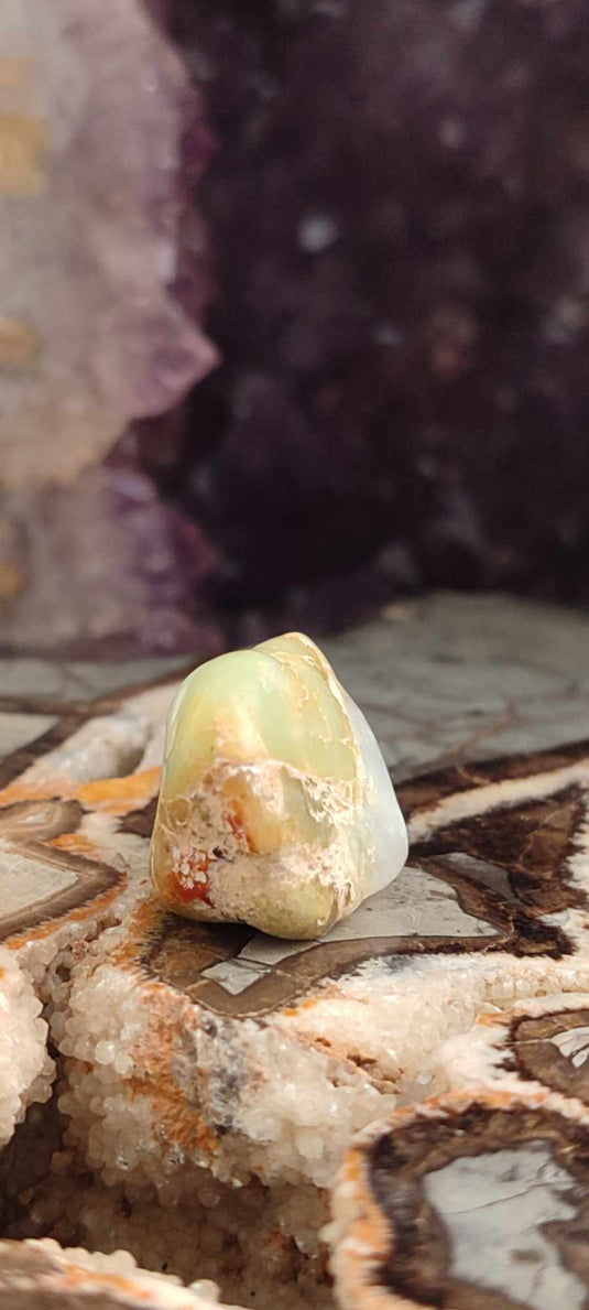 Chrysoprase du Kazakhstan pierre roulée Grade A++++