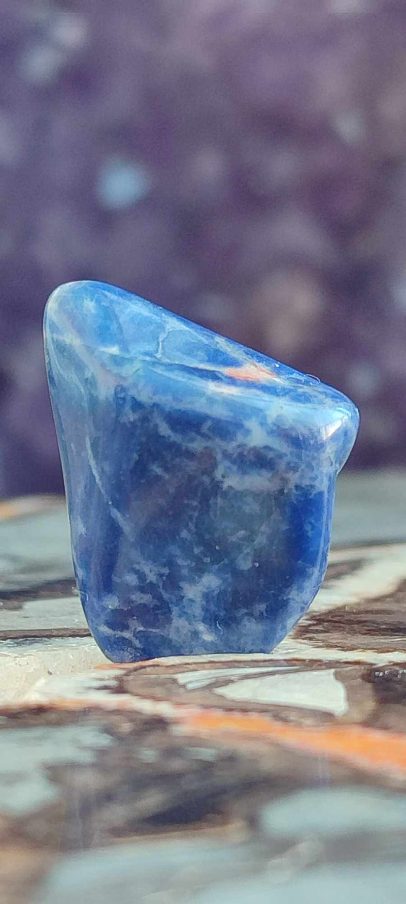 Загрузить изображение в просмотрщик галереи, Sodalite de Bolivie pierre roulée Grade &quot;Extra&quot; Sodalite pierre roulée Dans la besace du p&#39;tit Poucet (Boutique Officielle)
