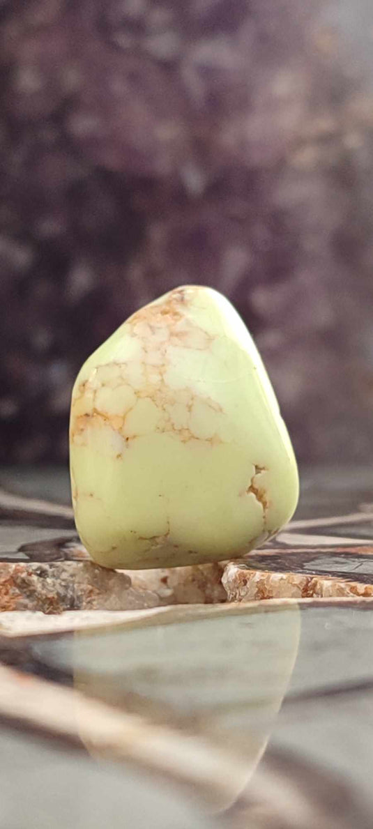 Chrysoprase citron d'Australie pierre roulée Grade A++++ Chrysoprase citron pierre roulée Dans la besace du p'tit Poucet (Boutique Officielle)