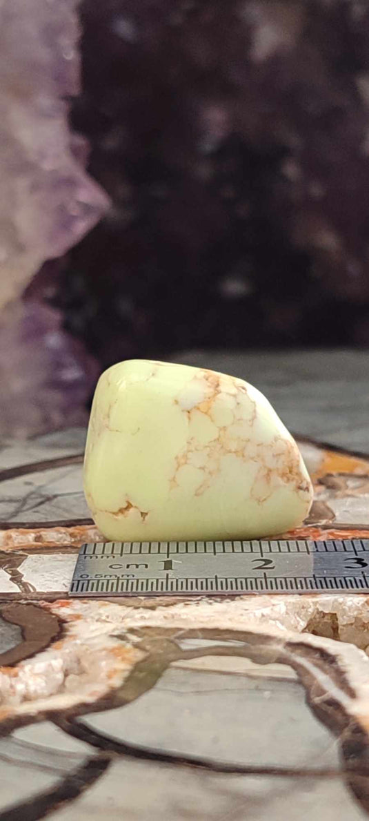 Chrysoprase citron d'Australie pierre roulée Grade A++++ Chrysoprase citron pierre roulée Dans la besace du p'tit Poucet (Boutique Officielle)