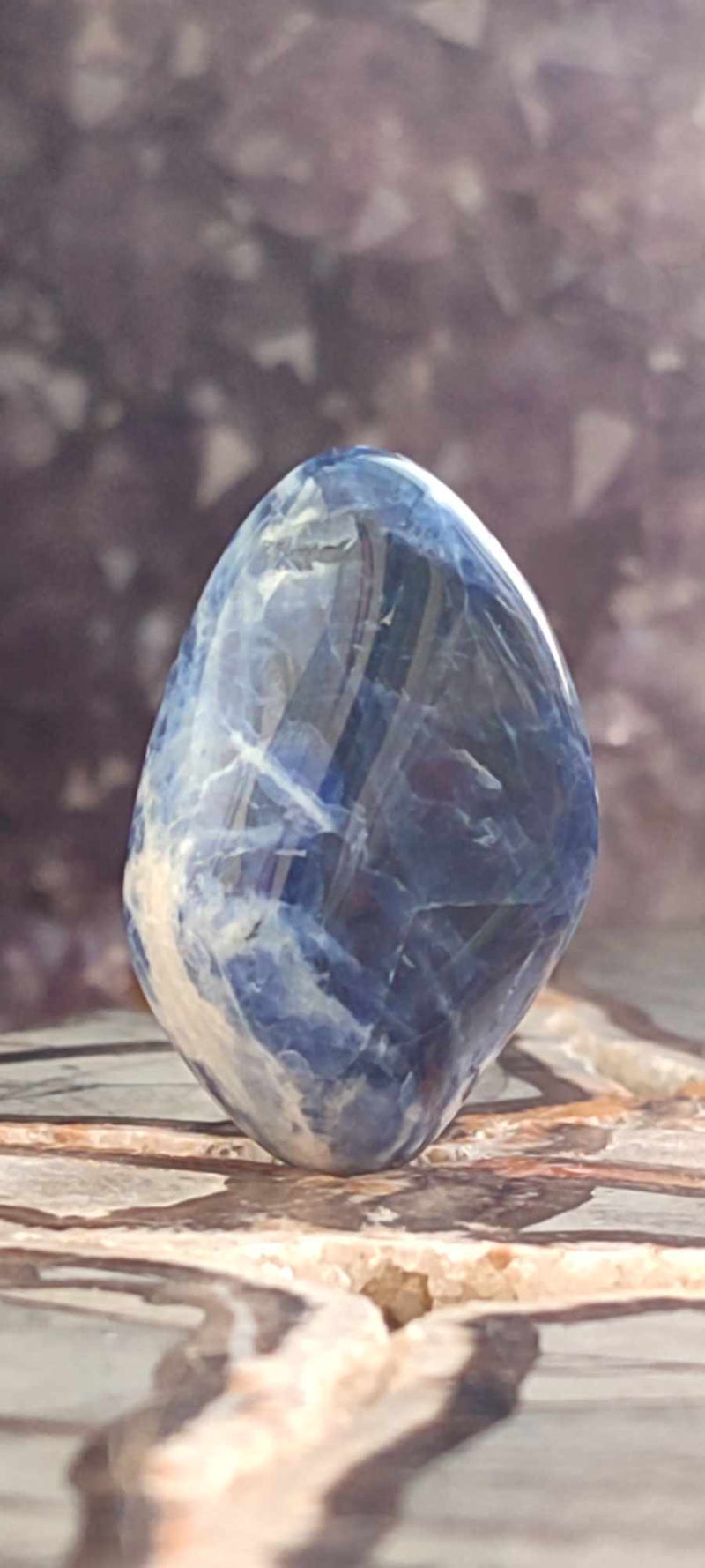 Carica immagine in Galleria Viewer, Sodalite du Brésil pierre roulée Grade A++++ Sodalite pierre roulée Dans la besace du p&#39;tit Poucet (Boutique Officielle)
