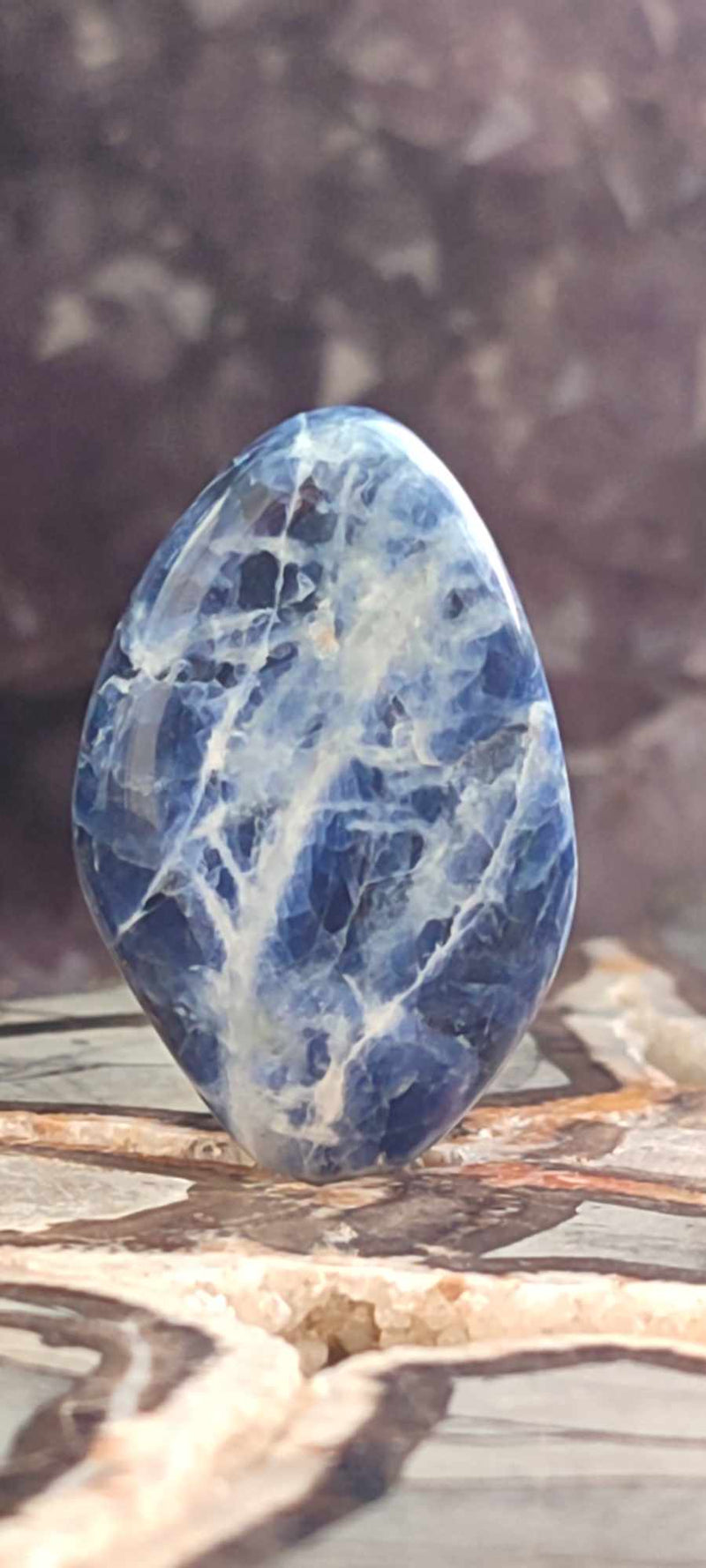 Carica immagine in Galleria Viewer, Sodalite du Brésil pierre roulée Grade A++++ Sodalite pierre roulée Dans la besace du p&#39;tit Poucet (Boutique Officielle)
