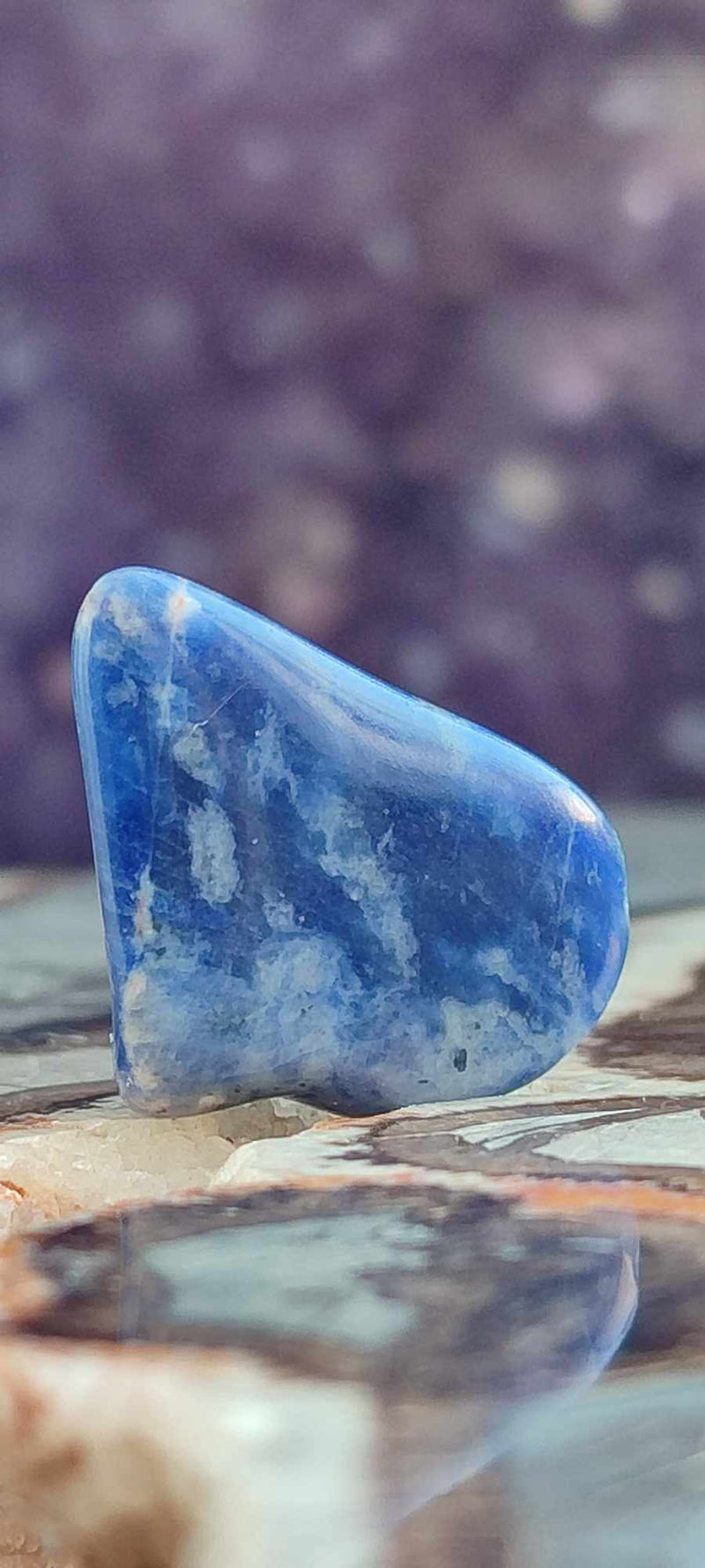 Загрузить изображение в просмотрщик галереи, Sodalite de Bolivie pierre roulée Grade &quot;Extra&quot; Sodalite pierre roulée Dans la besace du p&#39;tit Poucet (Boutique Officielle)
