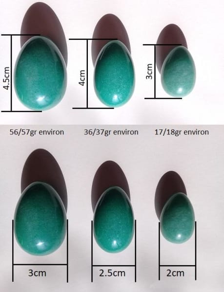 Tantra Yoni Egg in Green Aventurine from Brazil Grade A++++ Small model