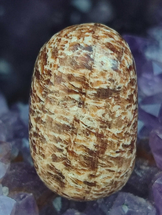Aragonite rubanée de la région de Tazouta Maroc - Pierre roulée - Grade Prémium Aragonite rubanée pierre roulée