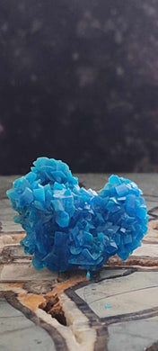 Chalcanthite de Pologne Grade A++++ Chalcanthite de Pologne Dans la besace du p'tit Poucet