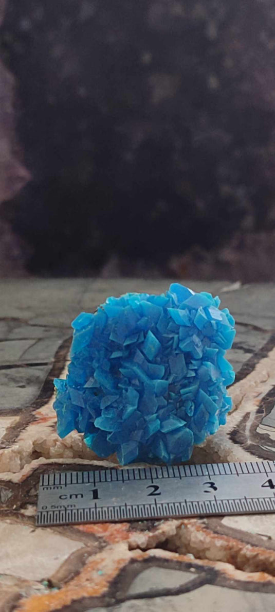 Chalcanthite de Pologne Grade A++++ Chalcanthite de Pologne Dans la besace du p'tit Poucet