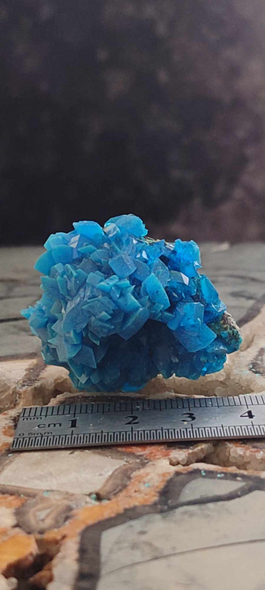 Chalcanthite de Pologne Grade A++++ Chalcanththite de Pologne Dans la besace du p'tit Poucet