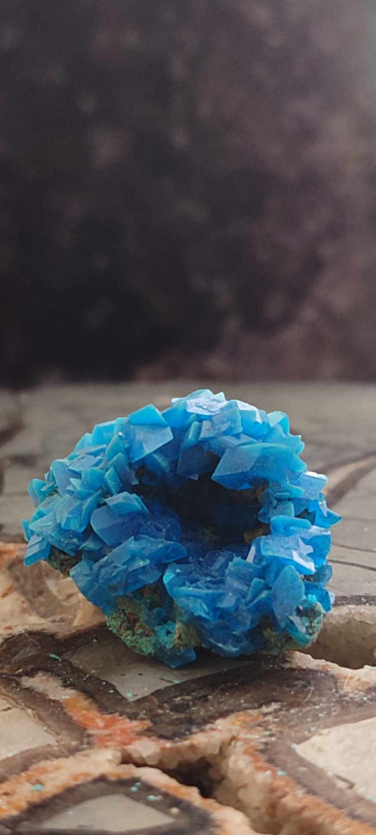 Chalcanthite de Pologne Grade A++++ Chalcanththite de Pologne Dans la besace du p'tit Poucet