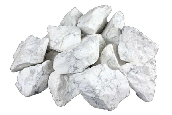 Howlite du Canada brute en morceaux blancs - Pierre naturelle de lithothérapie pour apaisement du stress et de l'anxiété