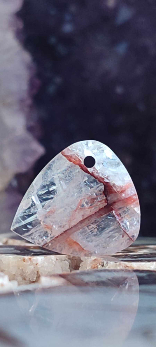 Quartz Hématoïde guérisseur du Brésil médiator Grade A++++ Quartz Hématoïde guérisseur médiator Dans la besace du p'tit Poucet (Boutique Officielle)