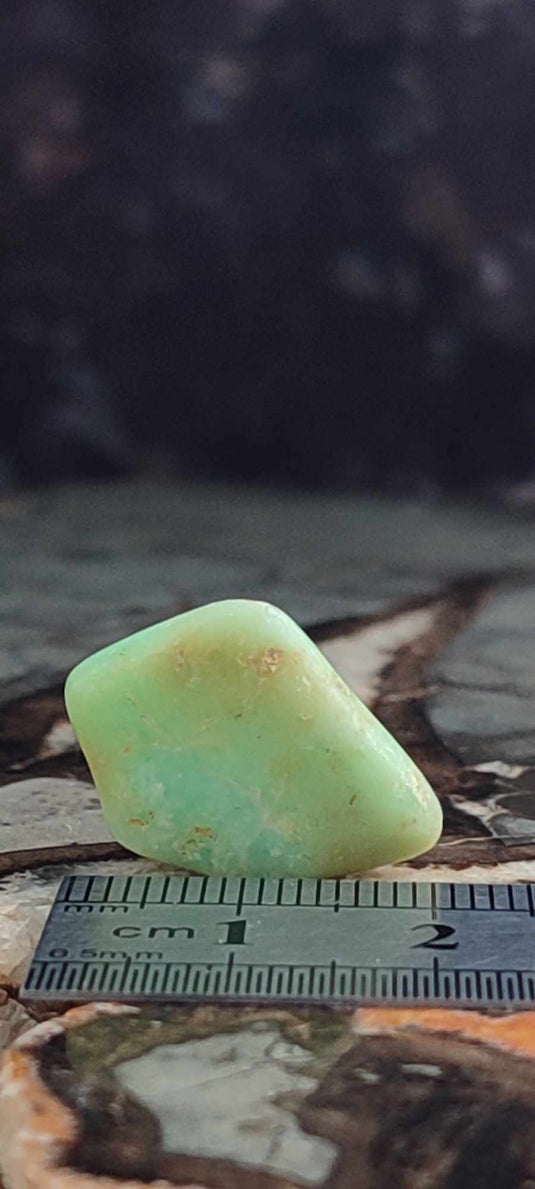 Chrysoprase du Kazakhstan pierre roulée Grade A++++ Chrysoprase pierre roulée Dans la besace du p'tit Poucet (Boutique Officielle)