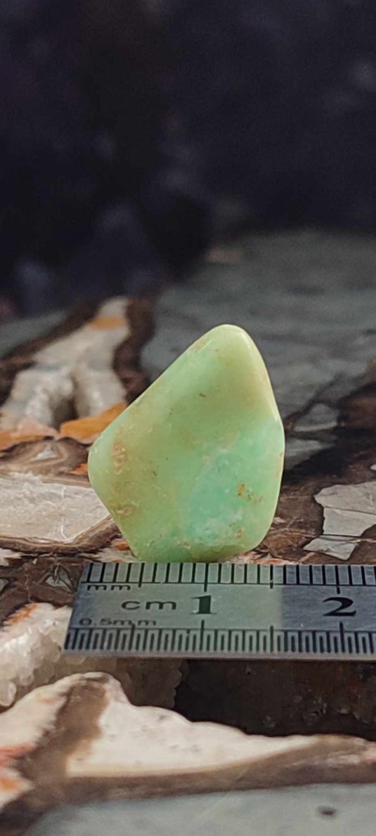 Chrysoprase du Kazakhstan pierre roulée Grade A++++ Chrysoprase pierre roulée Dans la besace du p'tit Poucet (Boutique Officielle)