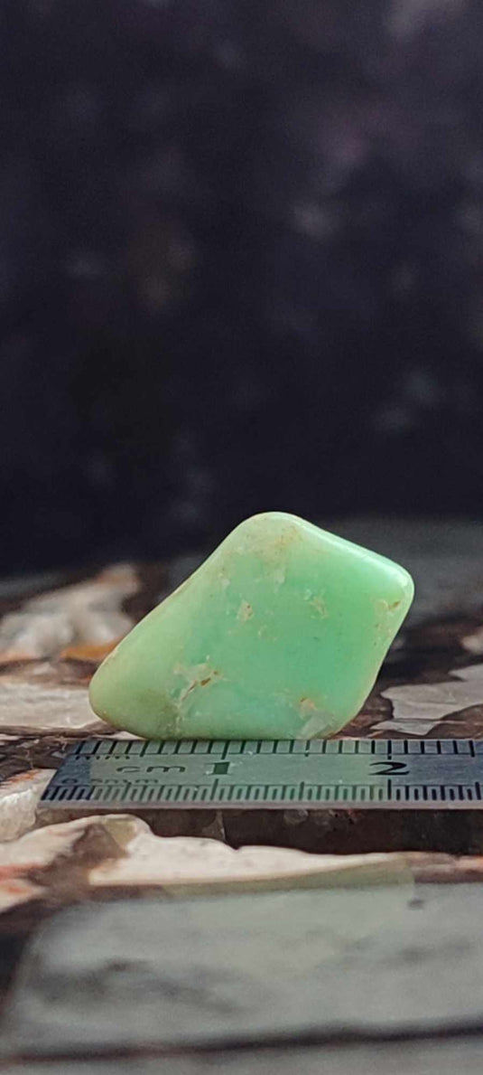 Chrysoprase du Kazakhstan pierre roulée Grade A++++ Chrysoprase pierre roulée Dans la besace du p'tit Poucet (Boutique Officielle)