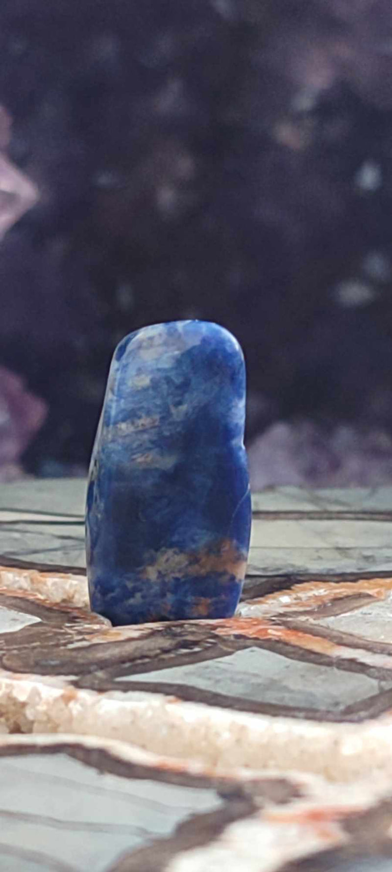 Загрузить изображение в просмотрщик галереи, Sodalite de Bolivie pierre roulée Grade &quot;Extra&quot; Sodalite pierre roulée Dans la besace du p&#39;tit Poucet (Boutique Officielle)
