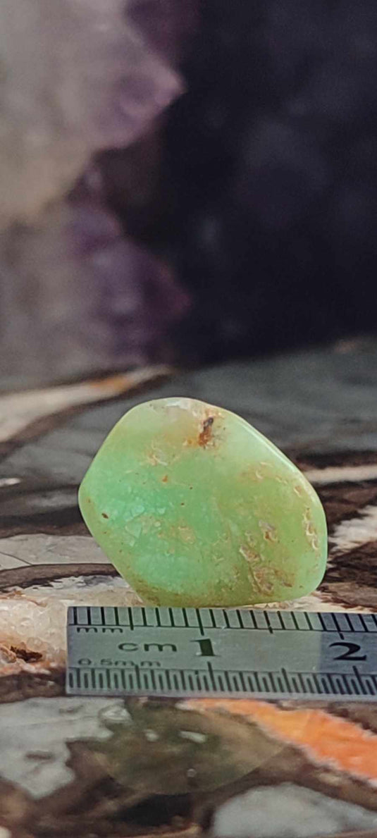 Chrysoprase du Kazakhstan pierre roulée Grade A++++ Chrysoprase pierre roulée Dans la besace du p'tit Poucet (Boutique Officielle)