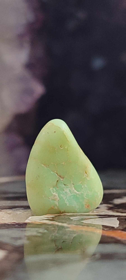 Chrysoprase du Kazakhstan pierre roulée Grade A++++ Chrysoprase pierre roulée Dans la besace du p'tit Poucet (Boutique Officielle)