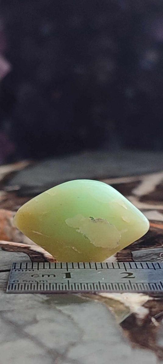 Chrysoprase du Kazakhstan pierre roulée Grade A++++ Chrysoprase pierre roulée Dans la besace du p'tit Poucet (Boutique Officielle)