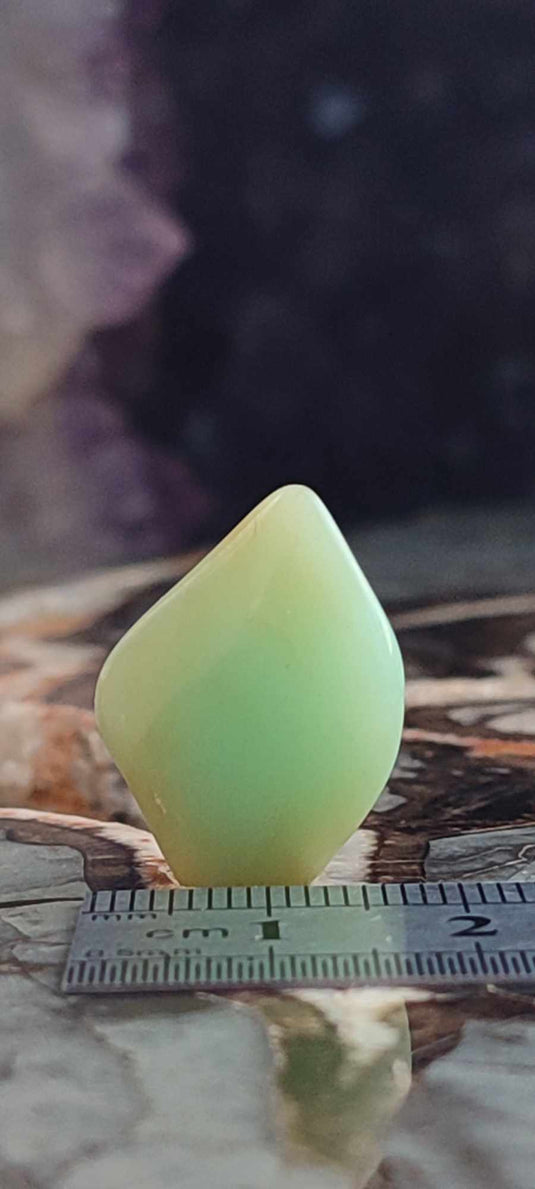 Chrysoprase du Kazakhstan pierre roulée Grade A++++ Chrysoprase pierre roulée Dans la besace du p'tit Poucet (Boutique Officielle)