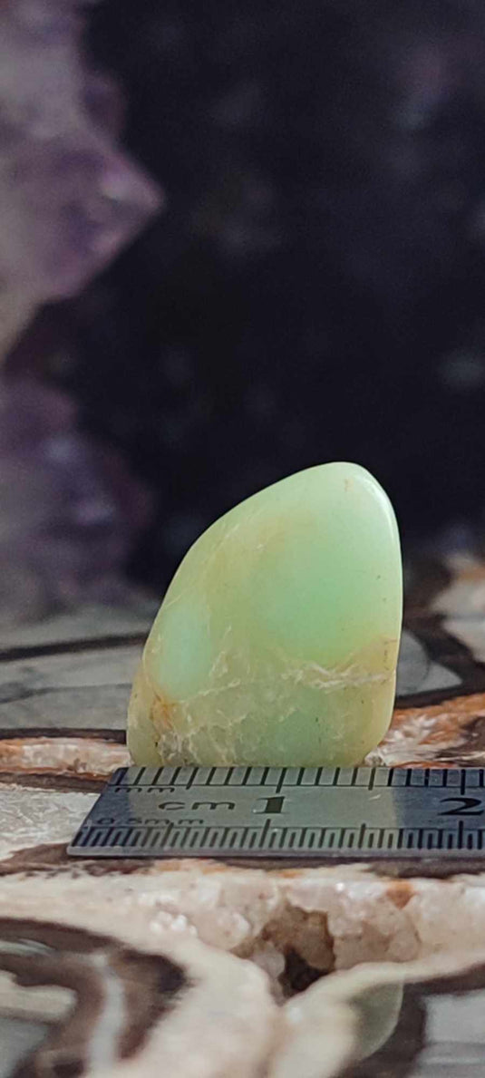 Chrysoprase du Kazakhstan pierre roulée Grade A++++ Chrysoprase pierre roulée Dans la besace du p'tit Poucet (Boutique Officielle)