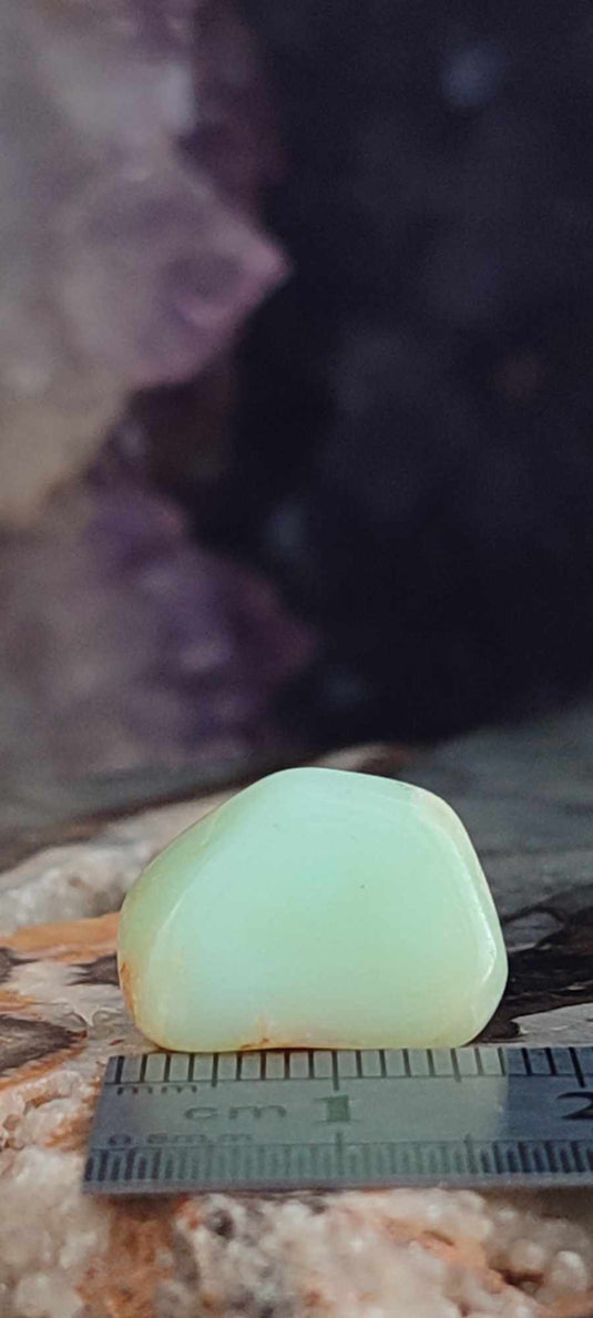 Chrysoprase du Kazakhstan pierre roulée Grade A++++ Chrysoprase pierre roulée Dans la besace du p'tit Poucet (Boutique Officielle)