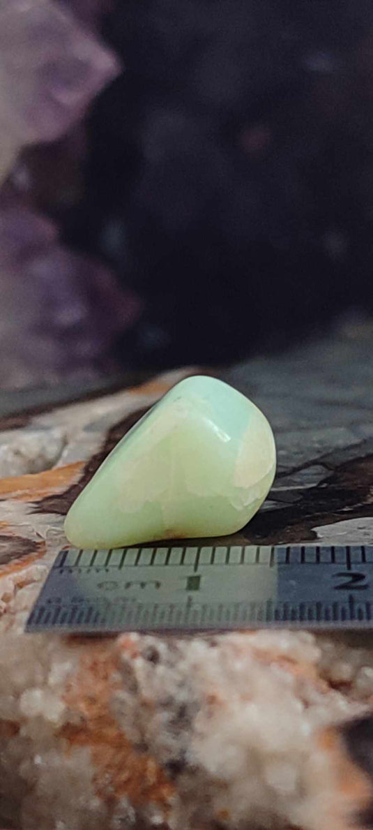 Chrysoprase du Kazakhstan pierre roulée Grade A++++ Chrysoprase pierre roulée Dans la besace du p'tit Poucet (Boutique Officielle)