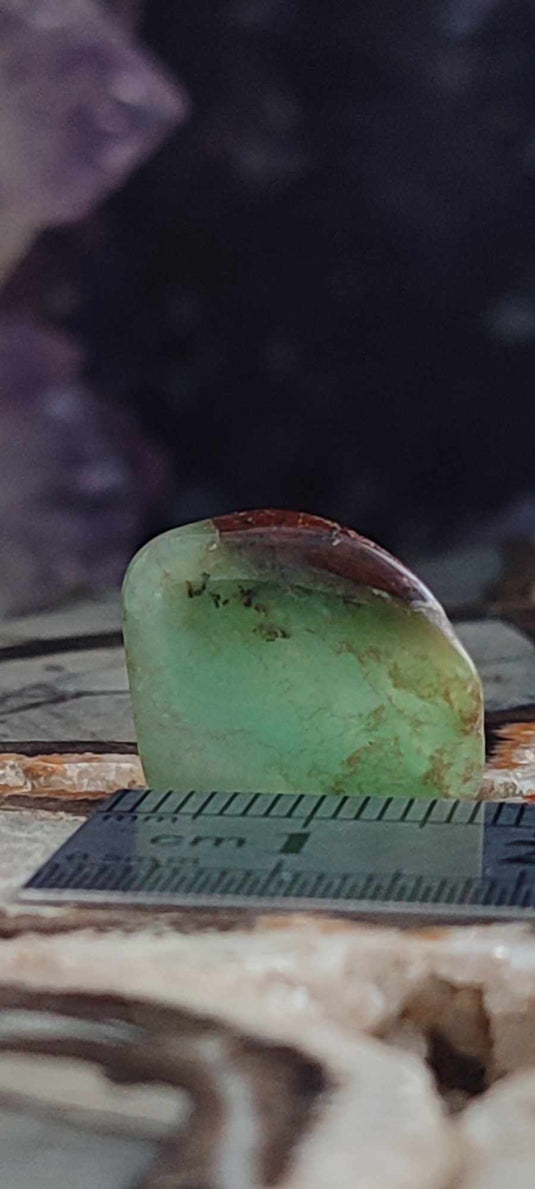 Chrysoprase du Kazakhstan pierre roulée Grade "Extra" Chrysoprase pierre roulée Dans la besace du p'tit Poucet (Boutique Officielle)