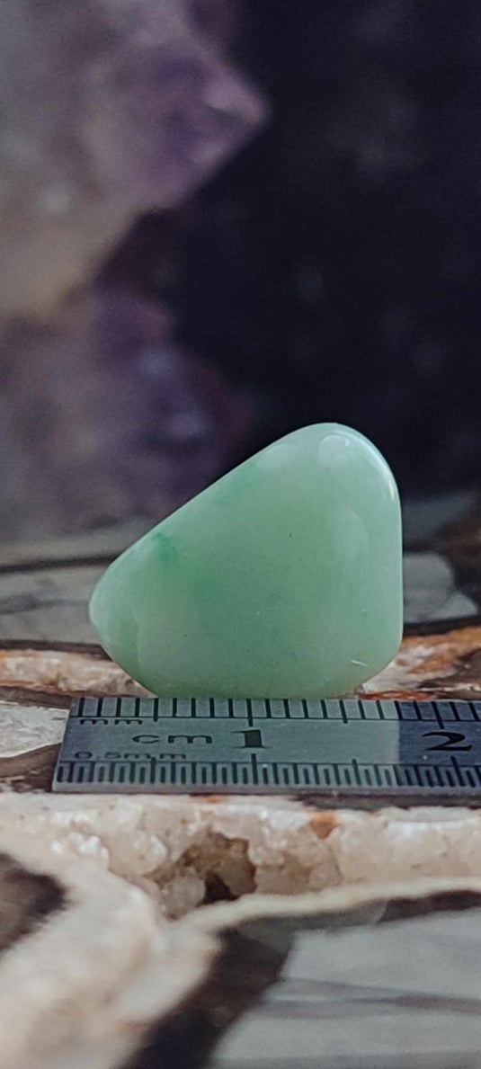 Chrysoprase du Kazakhstan pierre roulée Grade "Extra" Chrysoprase pierre roulée Dans la besace du p'tit Poucet (Boutique Officielle)