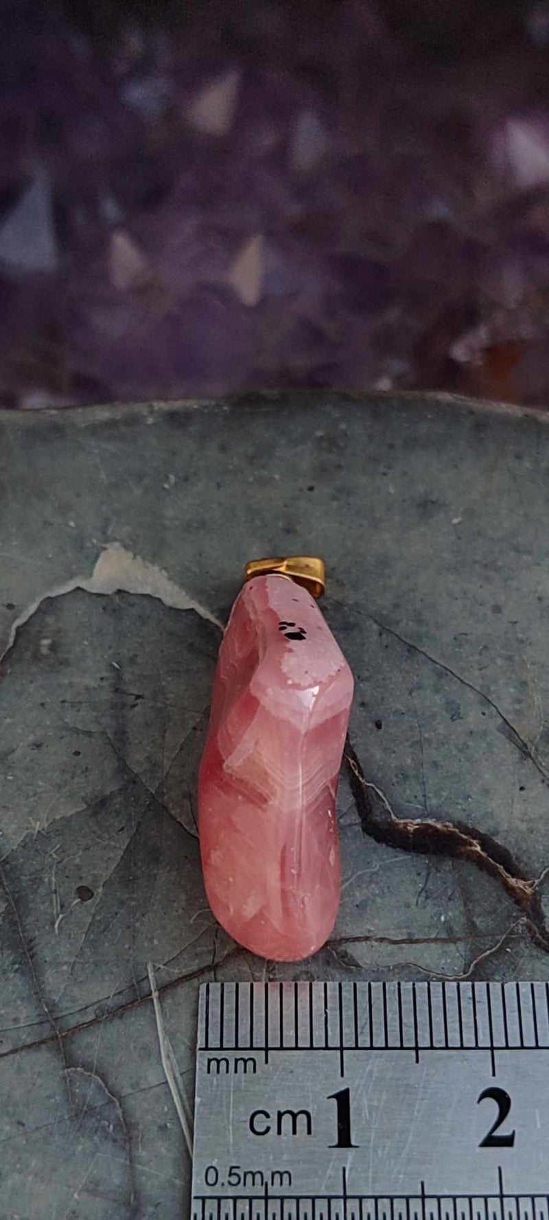 Загрузить изображение в просмотрщик галереи, Rhodochrosite cristallisée du Pérou pendentif Grade &quot;Extra&quot; (fourni avec cordon) Rhodochrosite cristallisée du Pérou pendentif Grade &quot;Extra&quot; Dans la besace du p&#39;tit Poucet (Boutique Officielle)
