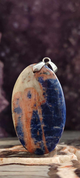 Sodalite coucher de soleil du Brésil pendentif Grade A++++ 