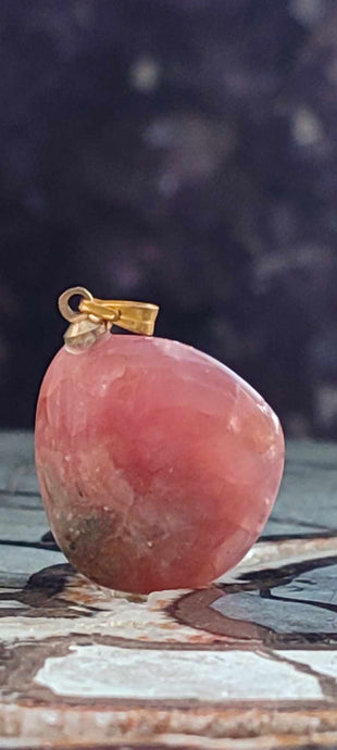 Rhodochrosite cristallisée du Pérou pendentif Grade 