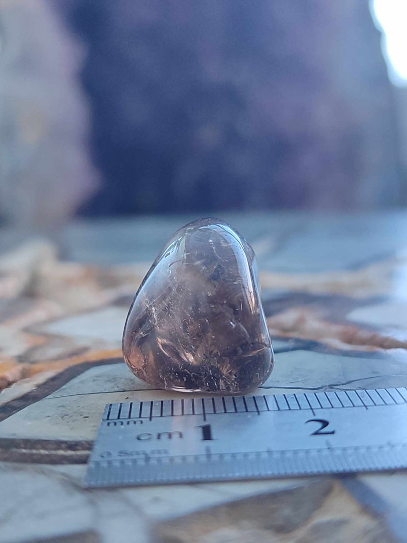 Chargez l&#39;image dans la visionneuse de la galerie, Quartz fumé du Brésil pierre roulée Grade A++++ Quartz fumé du Brésil pierre roulée Dans la besace du p&#39;tit Poucet (Boutique Officielle)
