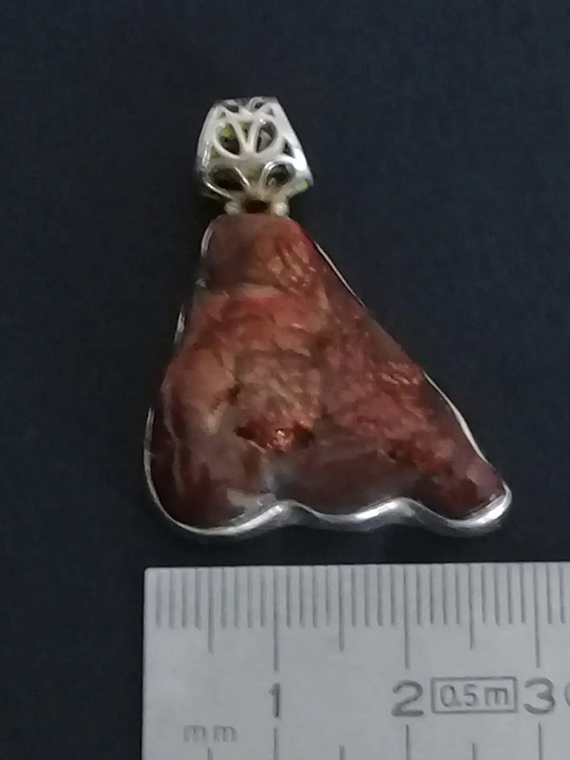 Chargez l&#39;image dans la visionneuse de la galerie, Agate de feu du Mexique (RARE) pendentif 51.45Cts Grade AAAA monté sur Argt925 (Fourni avec cordon) Agate de feu pendentif
