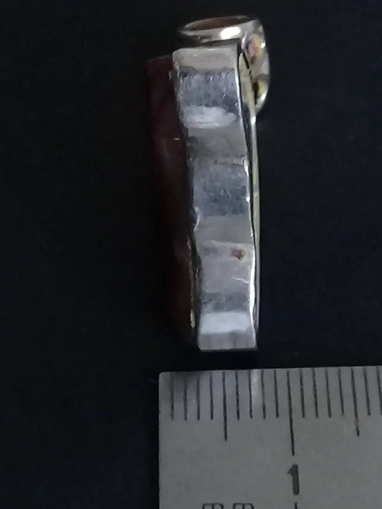 Agate de feu du Mexique (RARE) pendentif 51.45Cts Grade AAAA monté sur Argt925 (Fourni avec cordon) Agate de feu pendentif