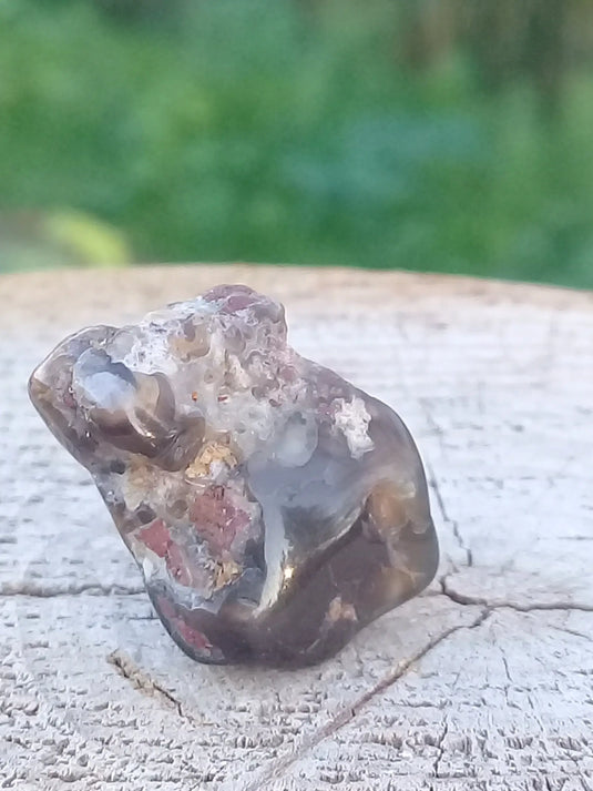Agate de feu (RARE) pierre roulée Grade A ++++ Agate de feu pierre roulée Dans la besace du p'tit Poucet   