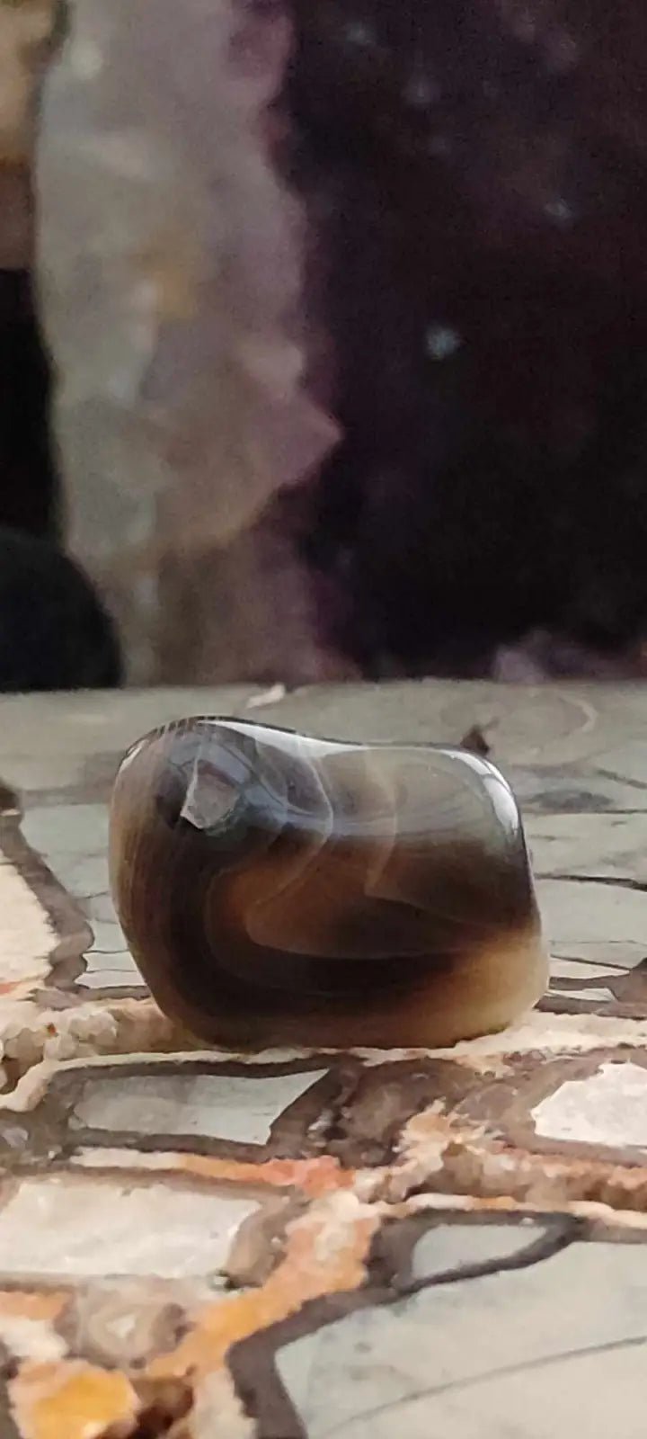 Chargez l&#39;image dans la visionneuse de la galerie, Agate du Botsawna Afrique pierre roulée Grade A++++ Agate du Botswana pierre roulée
