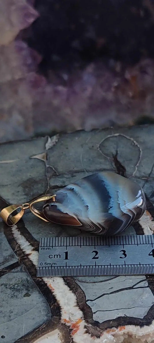 Agate du Botswana Afrique pendentif Grade A++++ Agate du Botswana pendentif