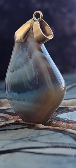 Agate du Botswana Afrique pendentif Grade A++++ Agate du Botswana pendentif