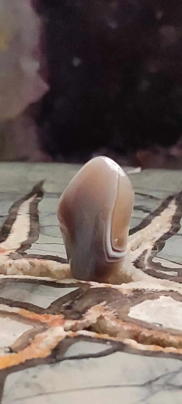 Chargez l&#39;image dans la visionneuse de la galerie, Agate du Botswana Afrique pierre roulée Grade A++++ Agate du Botswana pierre roulée
