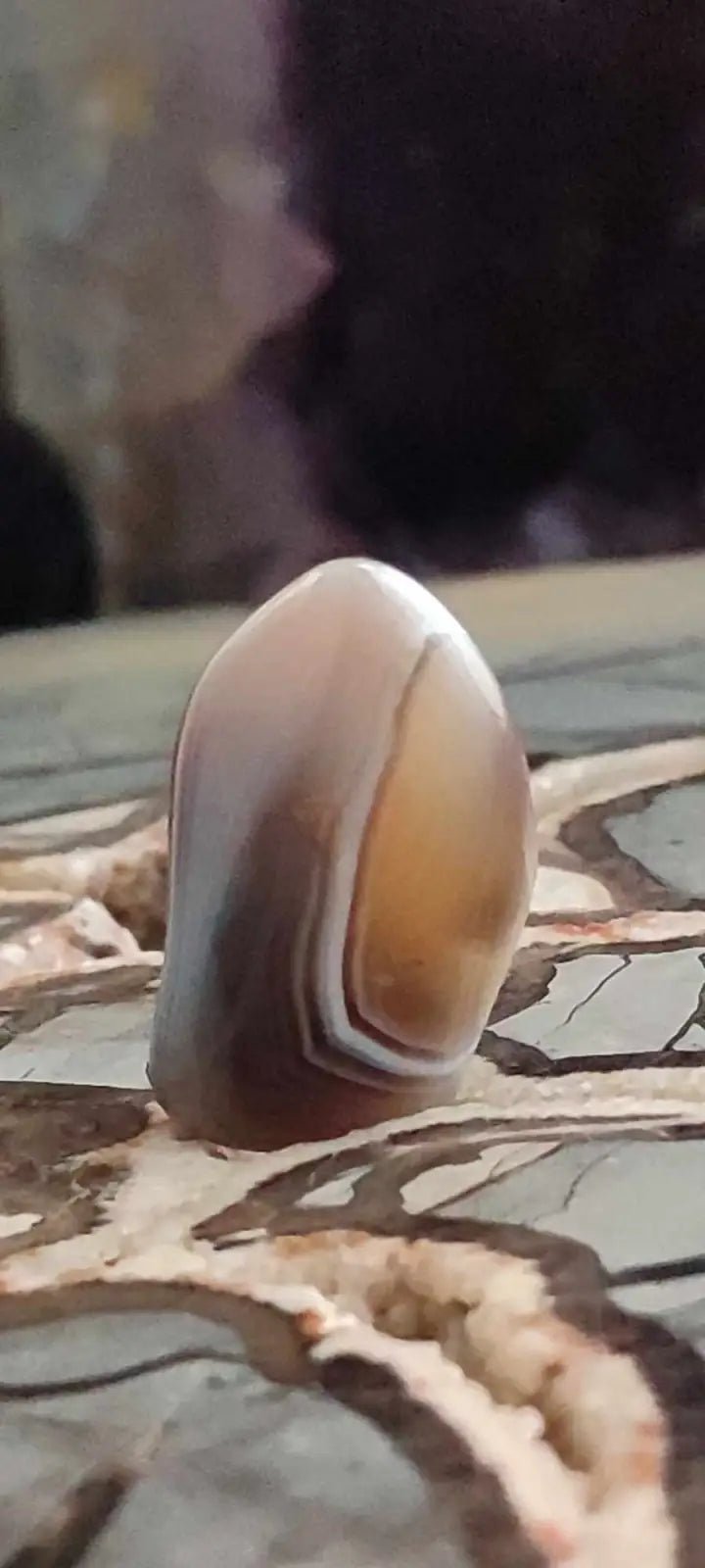 Chargez l&#39;image dans la visionneuse de la galerie, Agate du Botswana Afrique pierre roulée Grade A++++ Agate du Botswana pierre roulée
