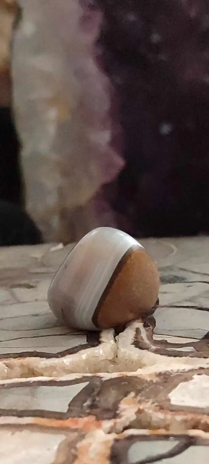 Load image into Gallery viewer, Agate du Botswana Afrique pierre roulée Grade A++++ Agate du Botswana pierre roulée
