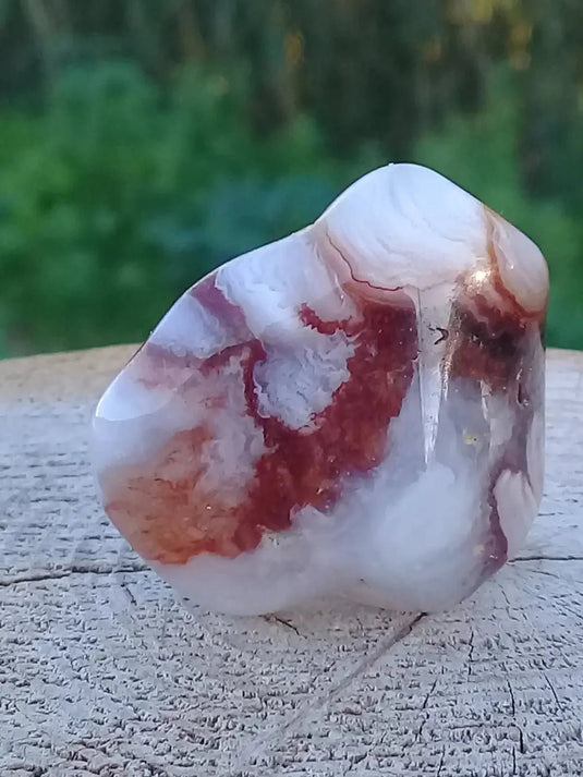 Agate flamme (RARE) pierre roulée Grade A ++++ Agate de feu pierre roulée