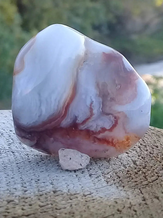 Agate flamme (RARE) pierre roulée Grade A ++++ Agate de feu pierre roulée