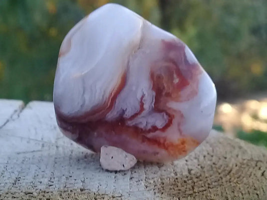 Agate flamme (RARE) pierre roulée Grade A ++++ Agate de feu pierre roulée