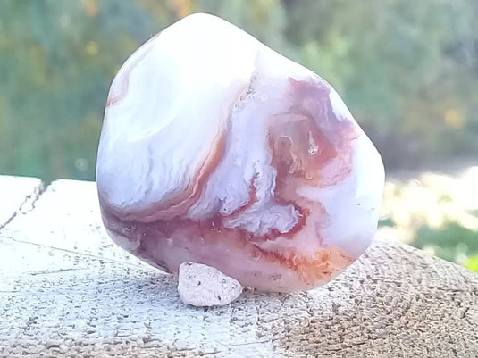Agate flamme (RARE) pierre roulée Grade A ++++ Agate de feu pierre roulée