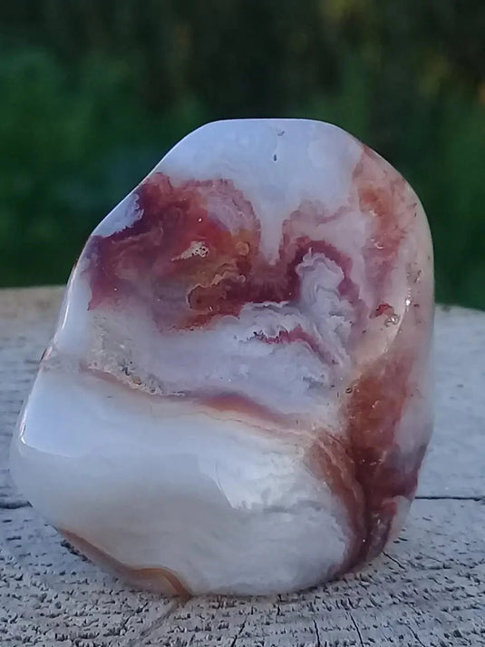 Agate flamme (RARE) pierre roulée Grade A ++++ Agate de feu pierre roulée