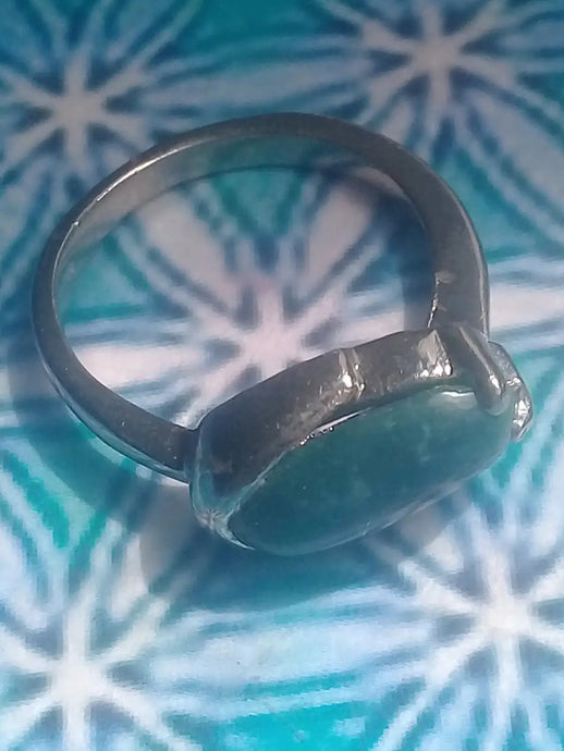 Agate mousse bague montée sur argent 925 Grade A +++ Diamètre 18 Bague Agate mousse Diam 18