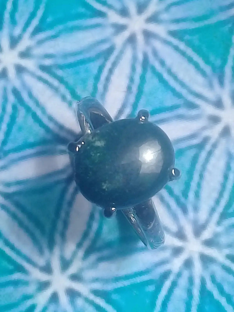 Load image into Gallery viewer, Agate mousse bague montée sur argent 925 Grade A +++ Diamètre 18 Bague Agate mousse Diam 18
