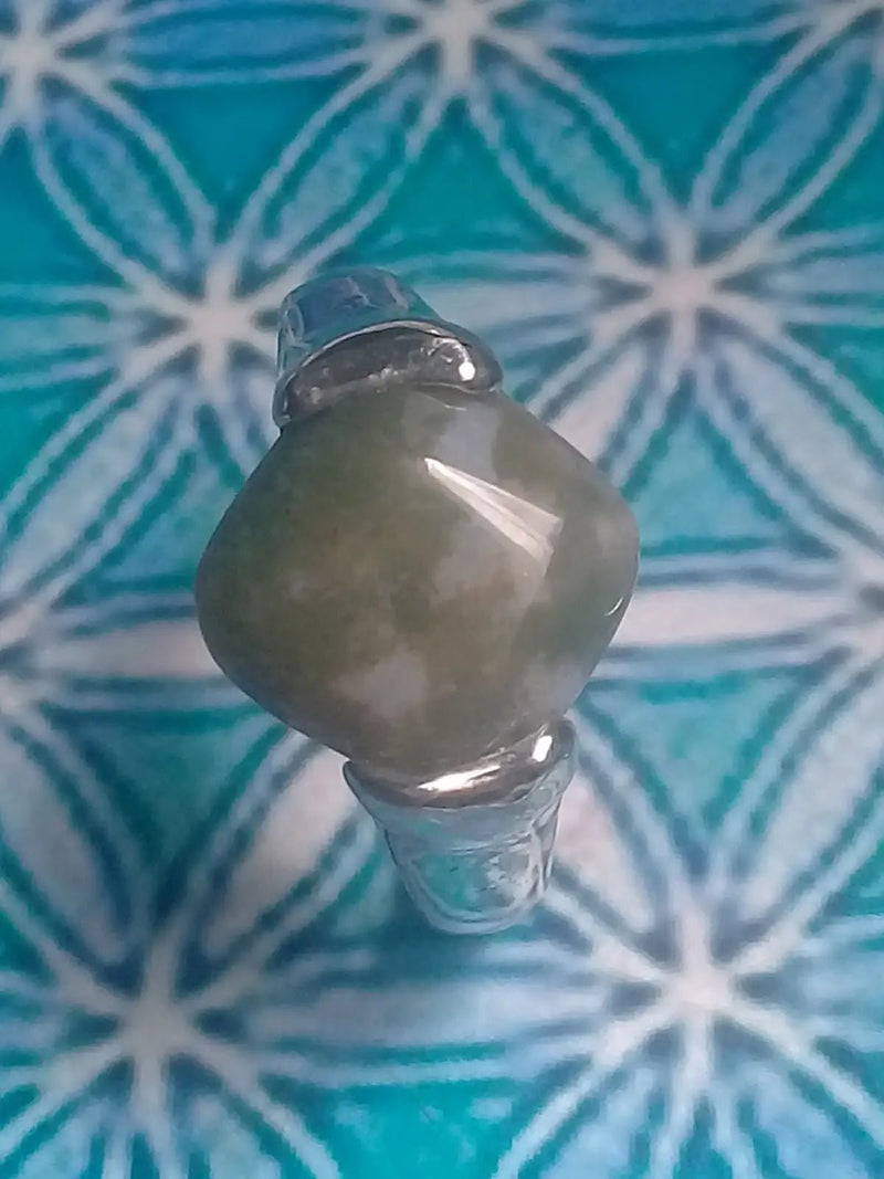 Load image into Gallery viewer, Agate mousse bague montée sur argent 925 Grade A +++ Diamètre 2cm Bague Agate mousse Diam 2cm
